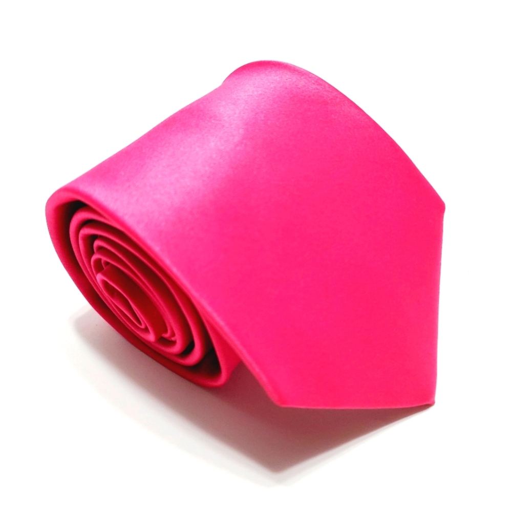 Steven Land Necktie Solid Pink Pattern Neck Tie 5… - image 1